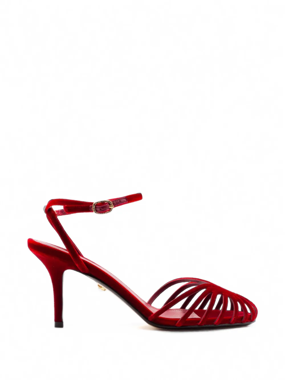 Alevì cage velvet sandals Rood