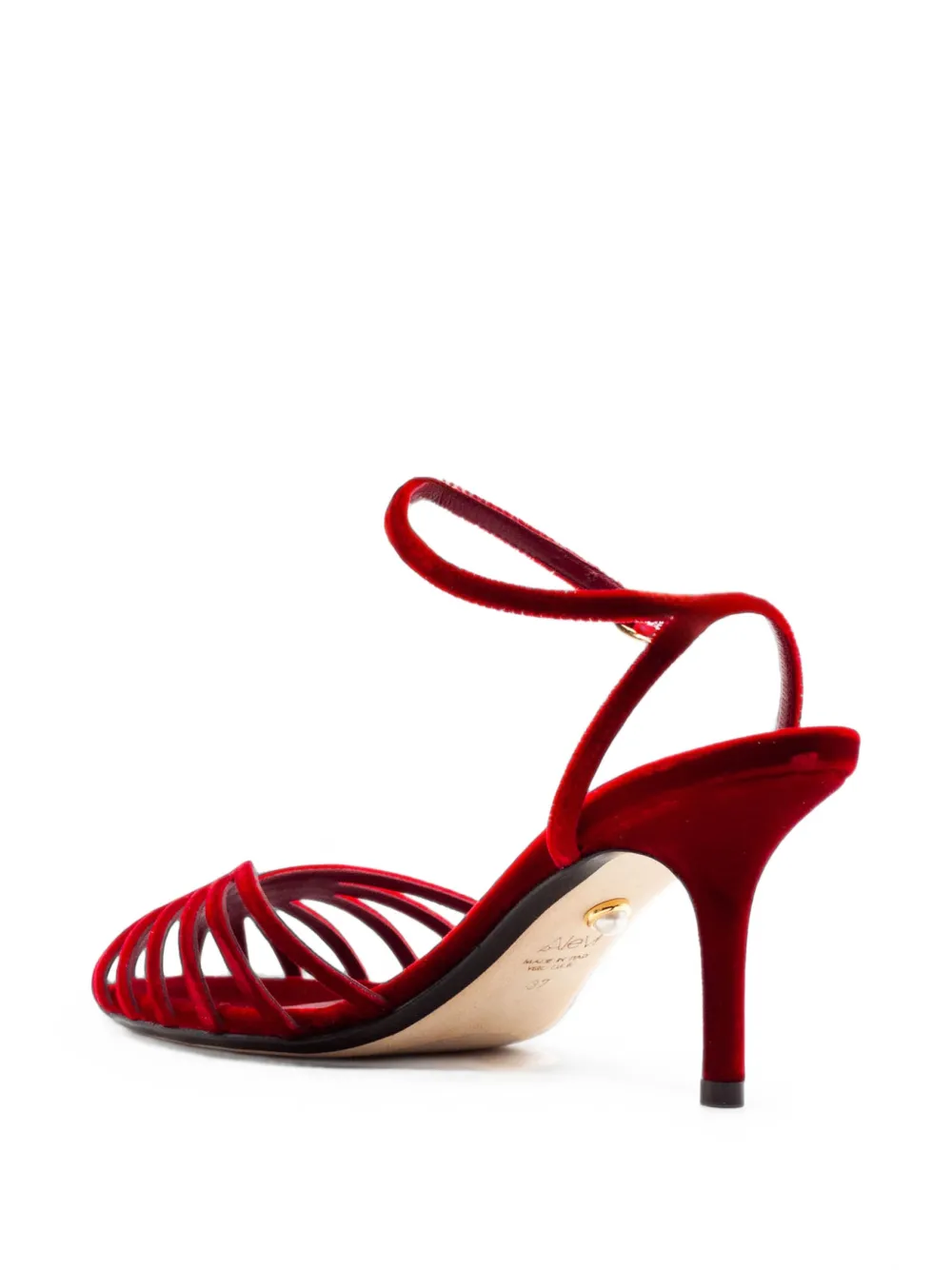Alevì cage velvet sandals Rood