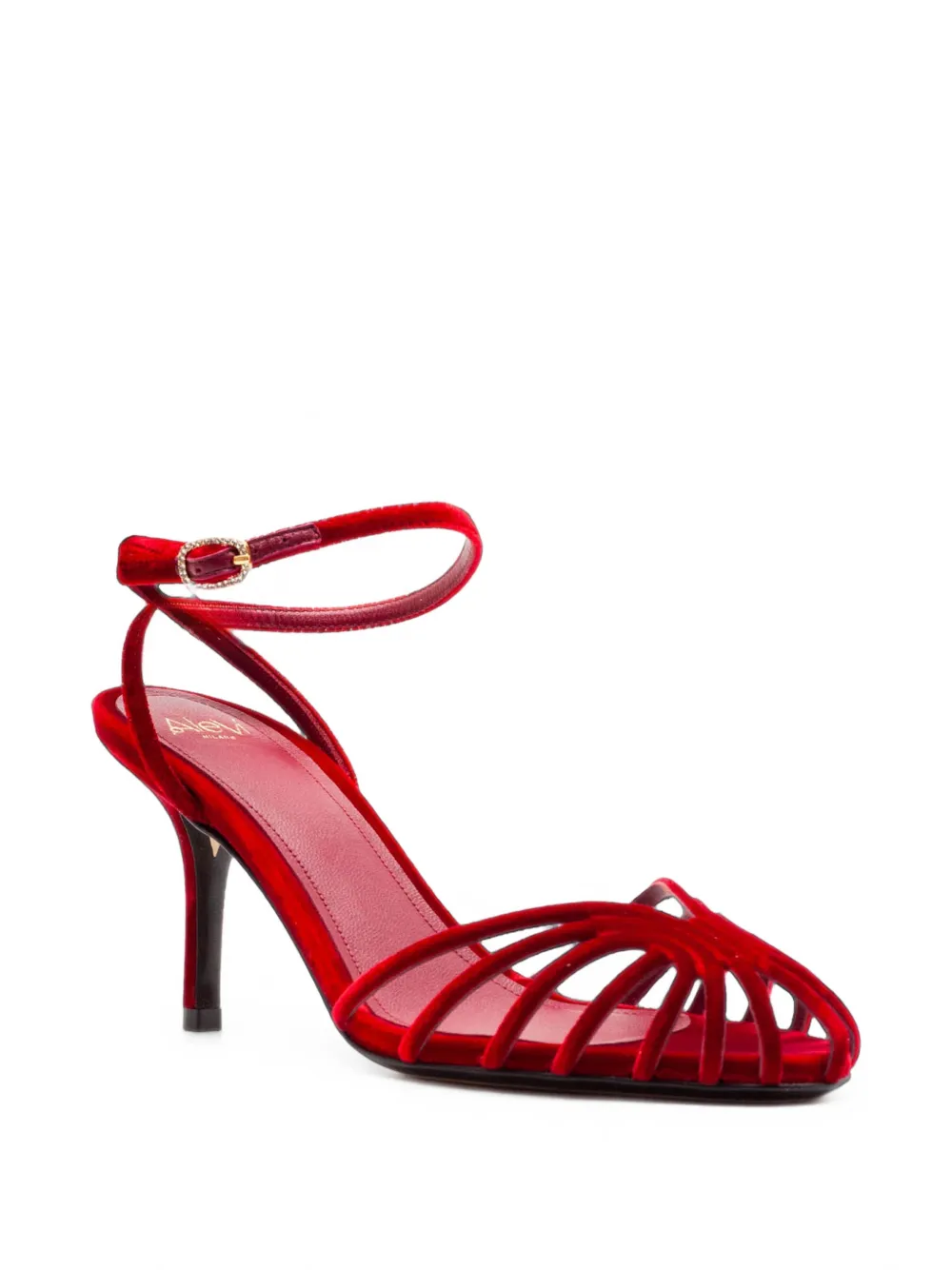 Alevì cage velvet sandals Rood