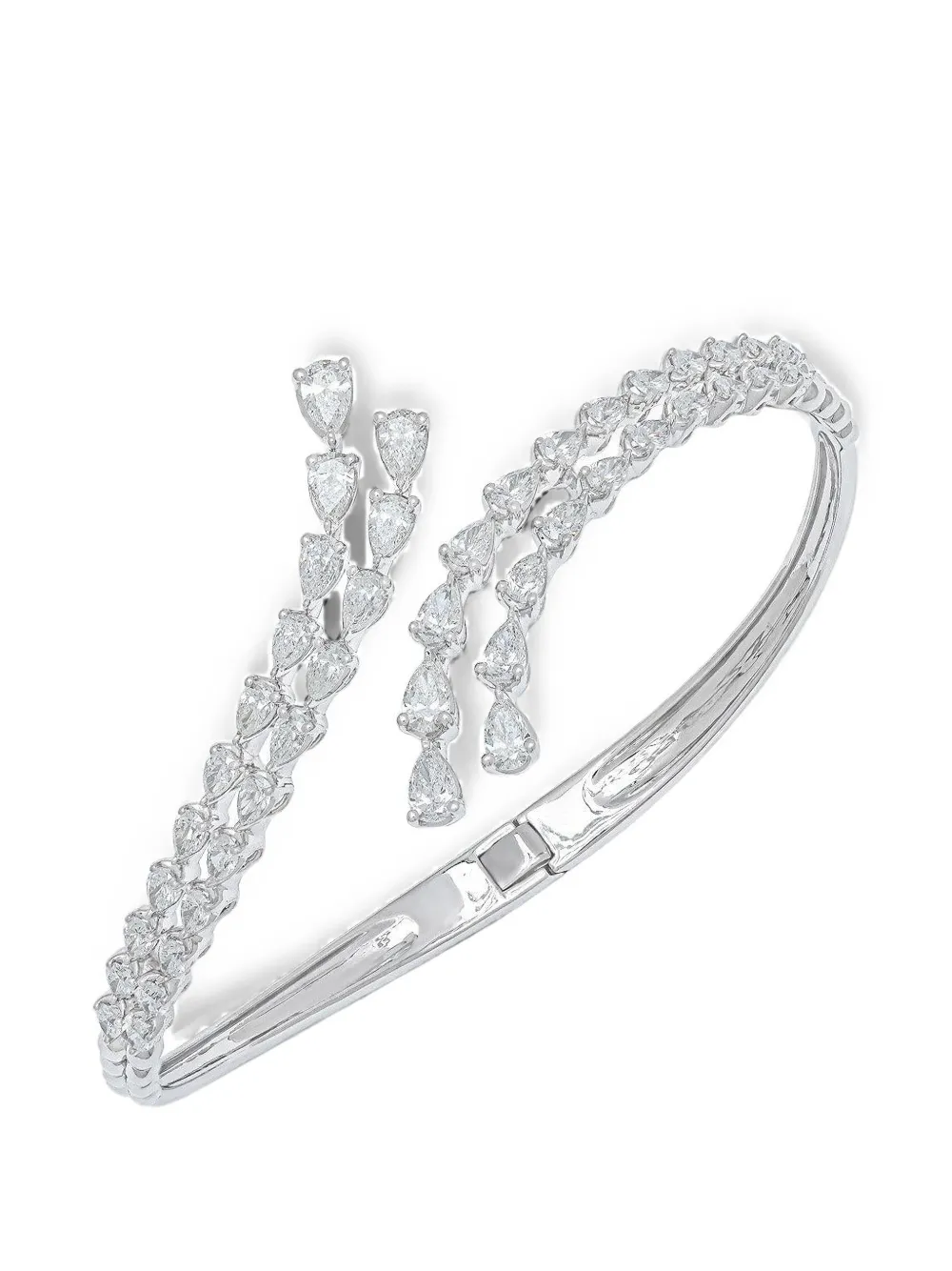 ARZANO diamond open wrap bracelet - Argento