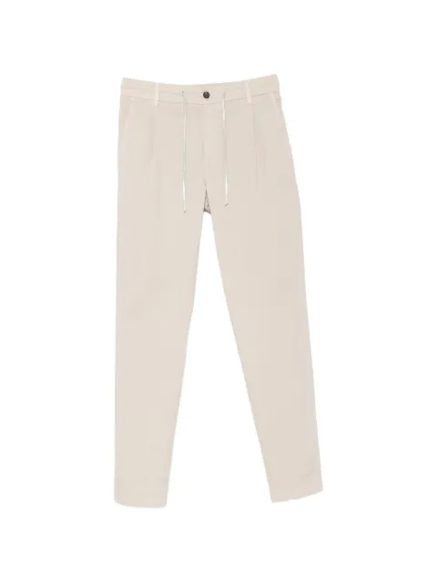 Eleventy pleated drawstring-waist trousers