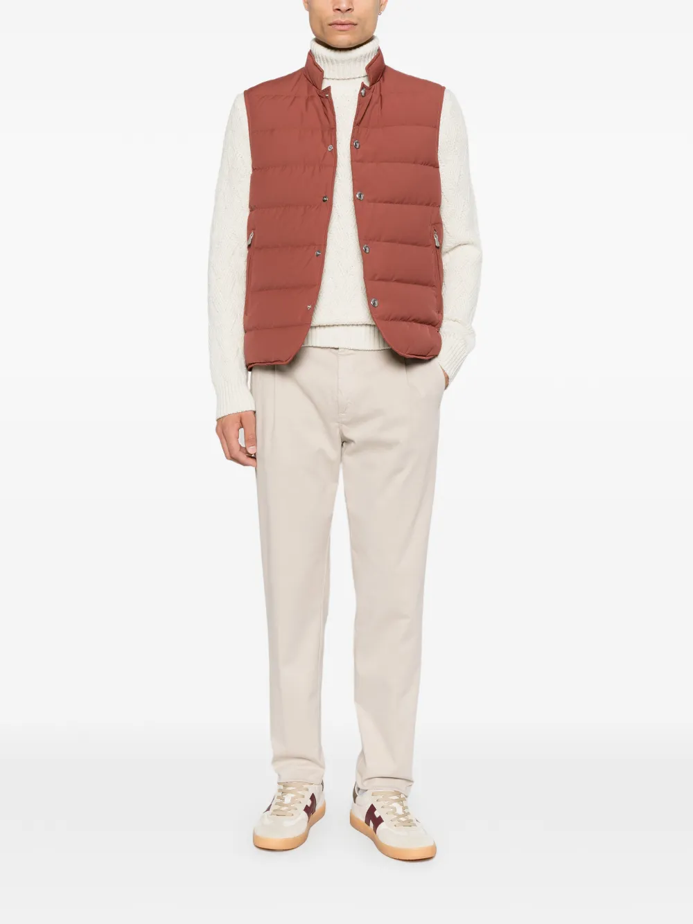 Eleventy pleated drawstring-waist trousers Beige