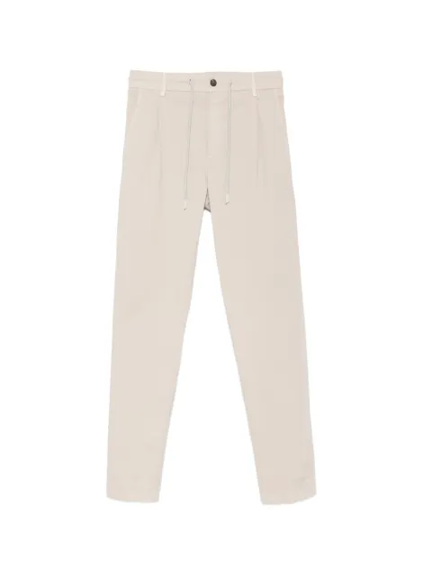 Eleventy pleated drawstring-waist trousers