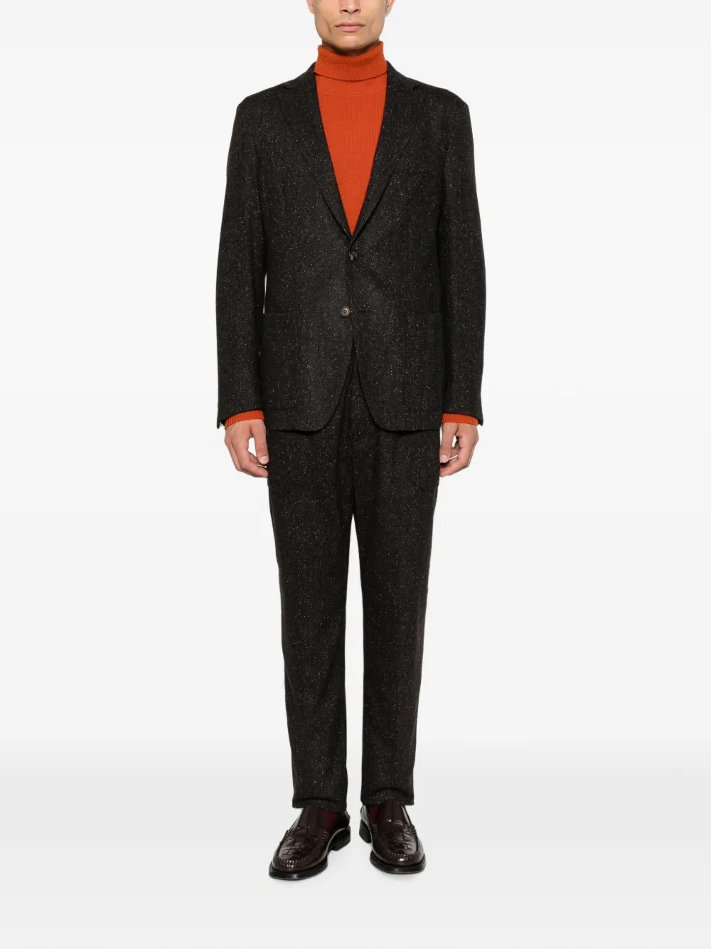 Eleventy flecked trousers Bruin