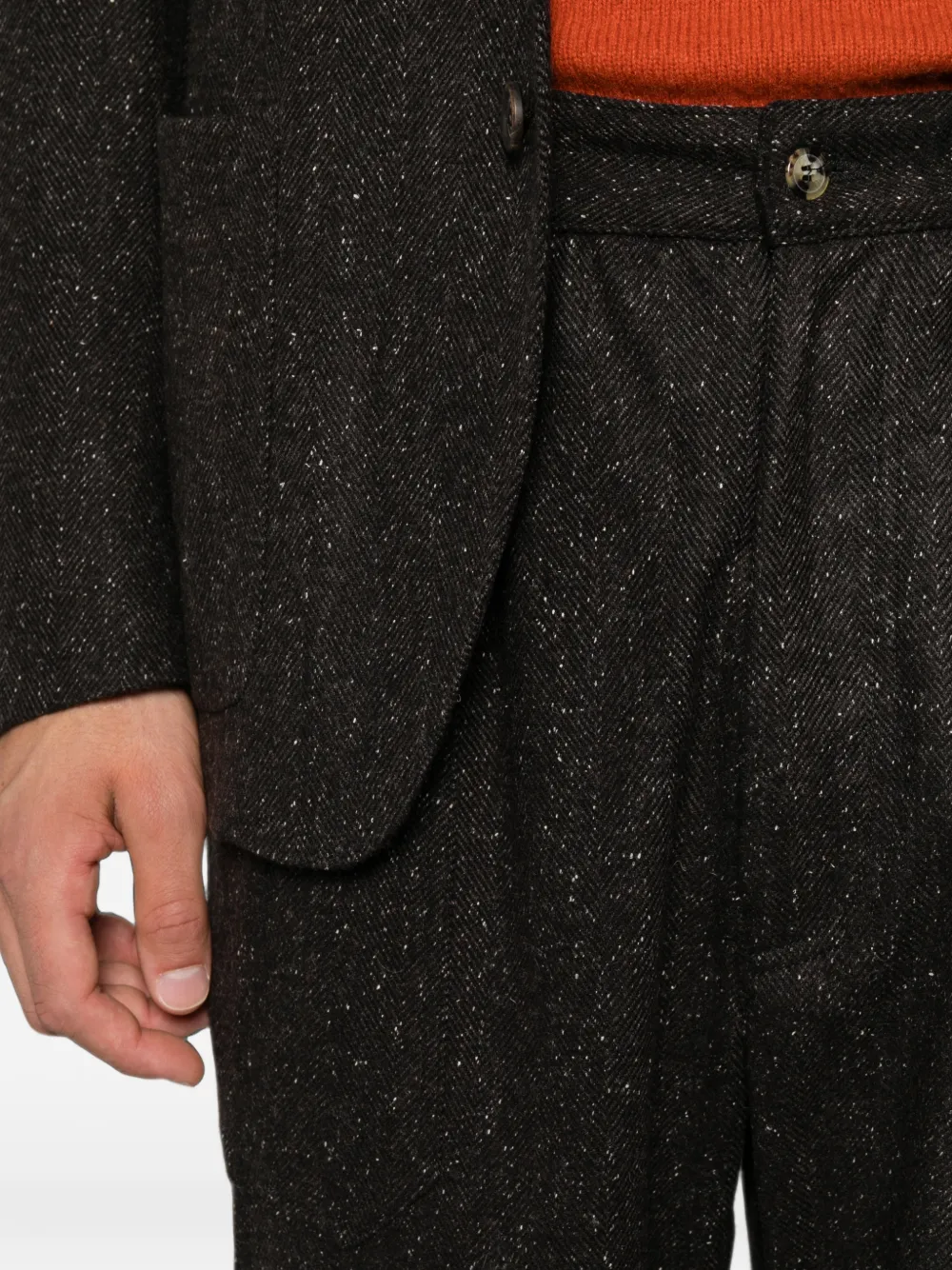Eleventy flecked trousers Bruin