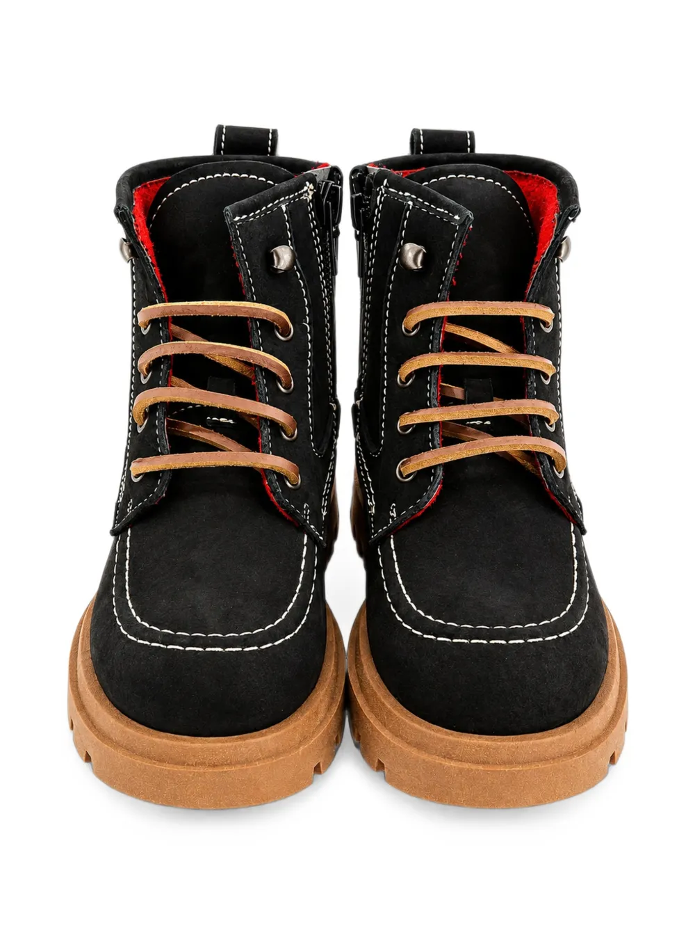 DSQUARED2 KIDS logo-patch contrast-stitch boots Zwart