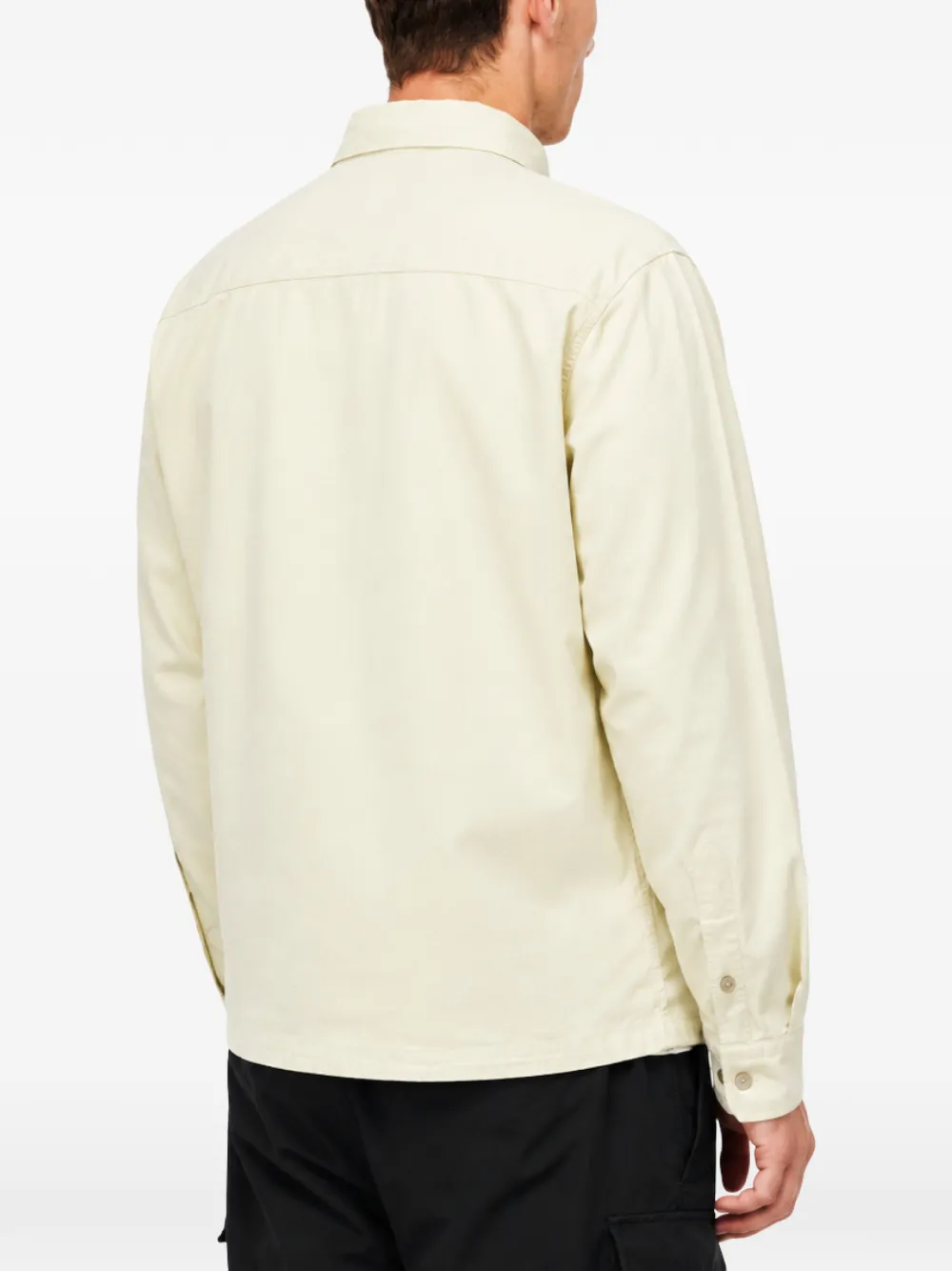 C.P. Company Lens shirtjack van biologische gabardine met rits Beige