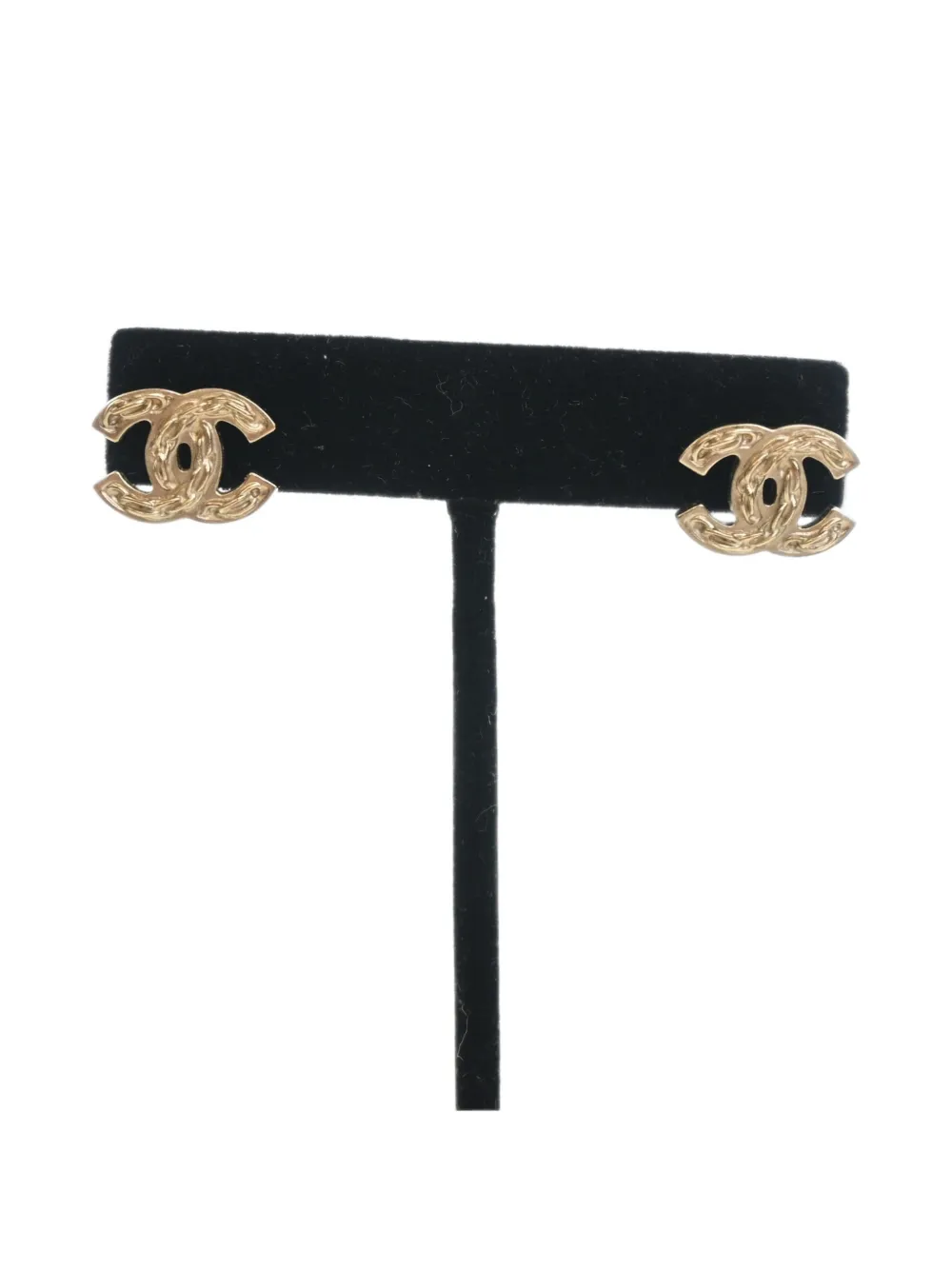 CHANEL Pre-Owned 1990-2026 CC Gold Plated Push Back Earrings costume earrings - Oro