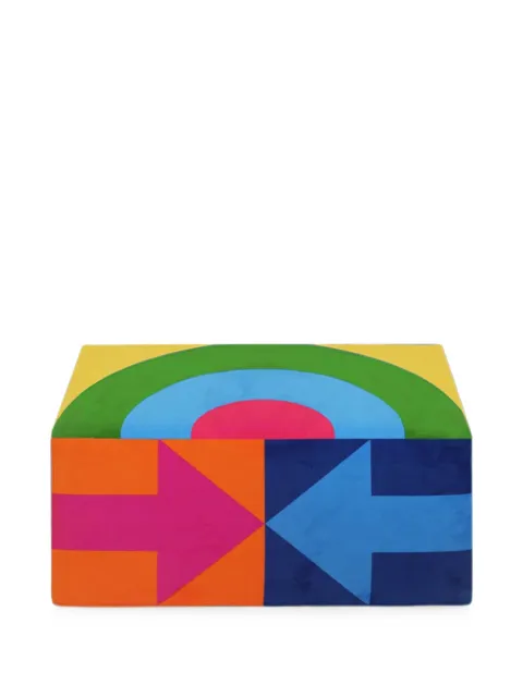 Qeeboo Connection geometric-print pouf