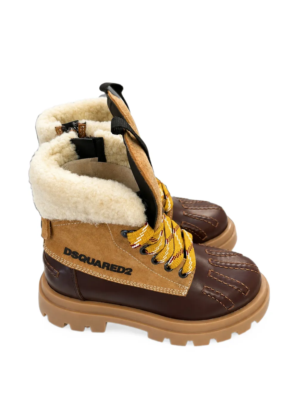 DSQUARED2 KIDS Stivaletti con stampa - Marrone