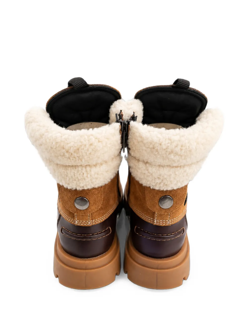 DSQUARED2 KIDS logo-print panelled ankle boots Bruin