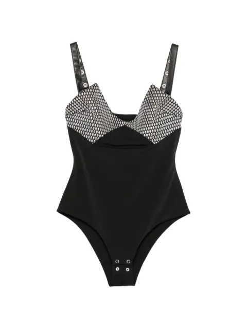 MITILIANE COUTURE Body mit Nieten und Lederriemen