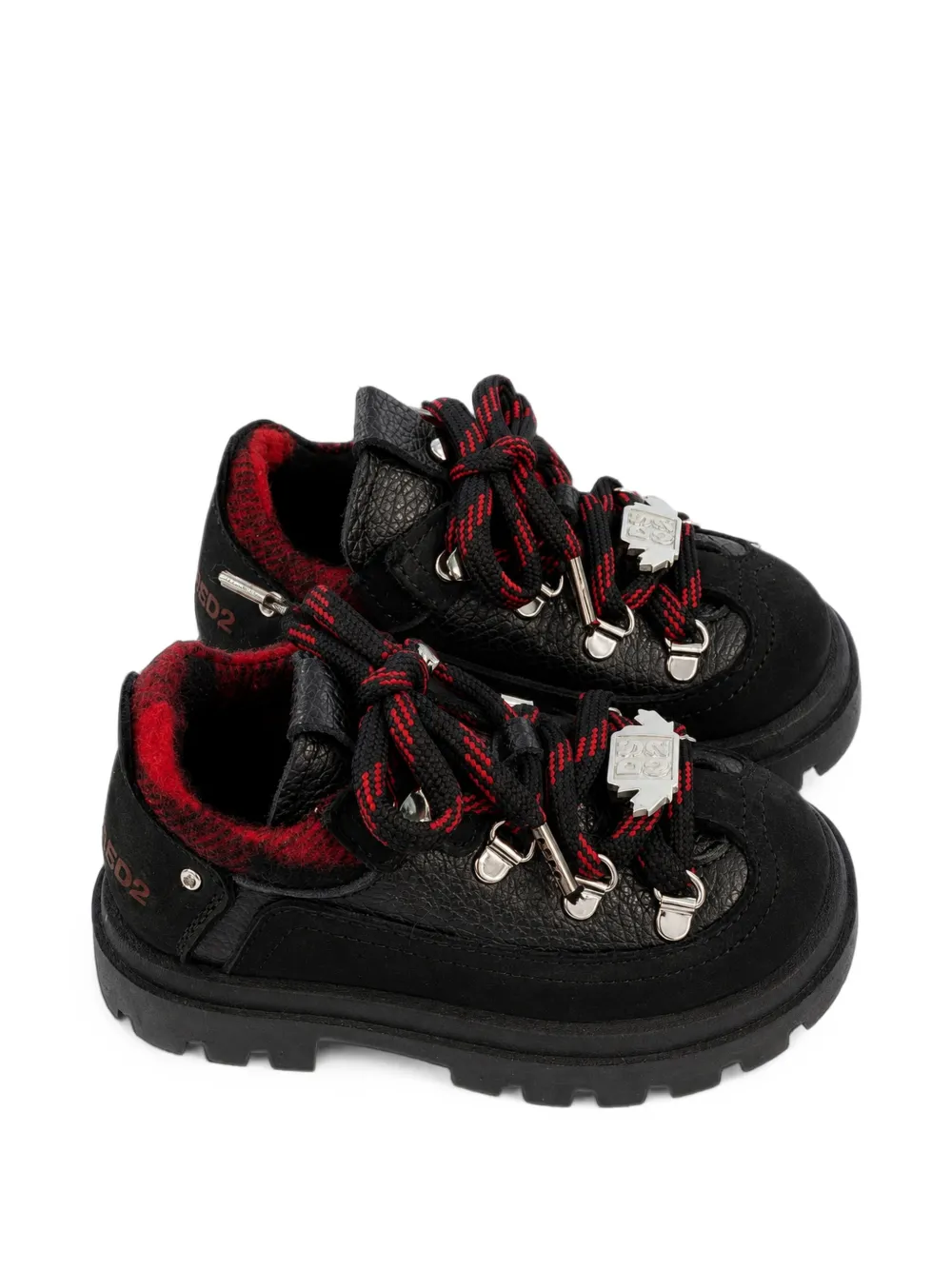DSQUARED2 KIDS Sneakers con finitura a quadri - Nero