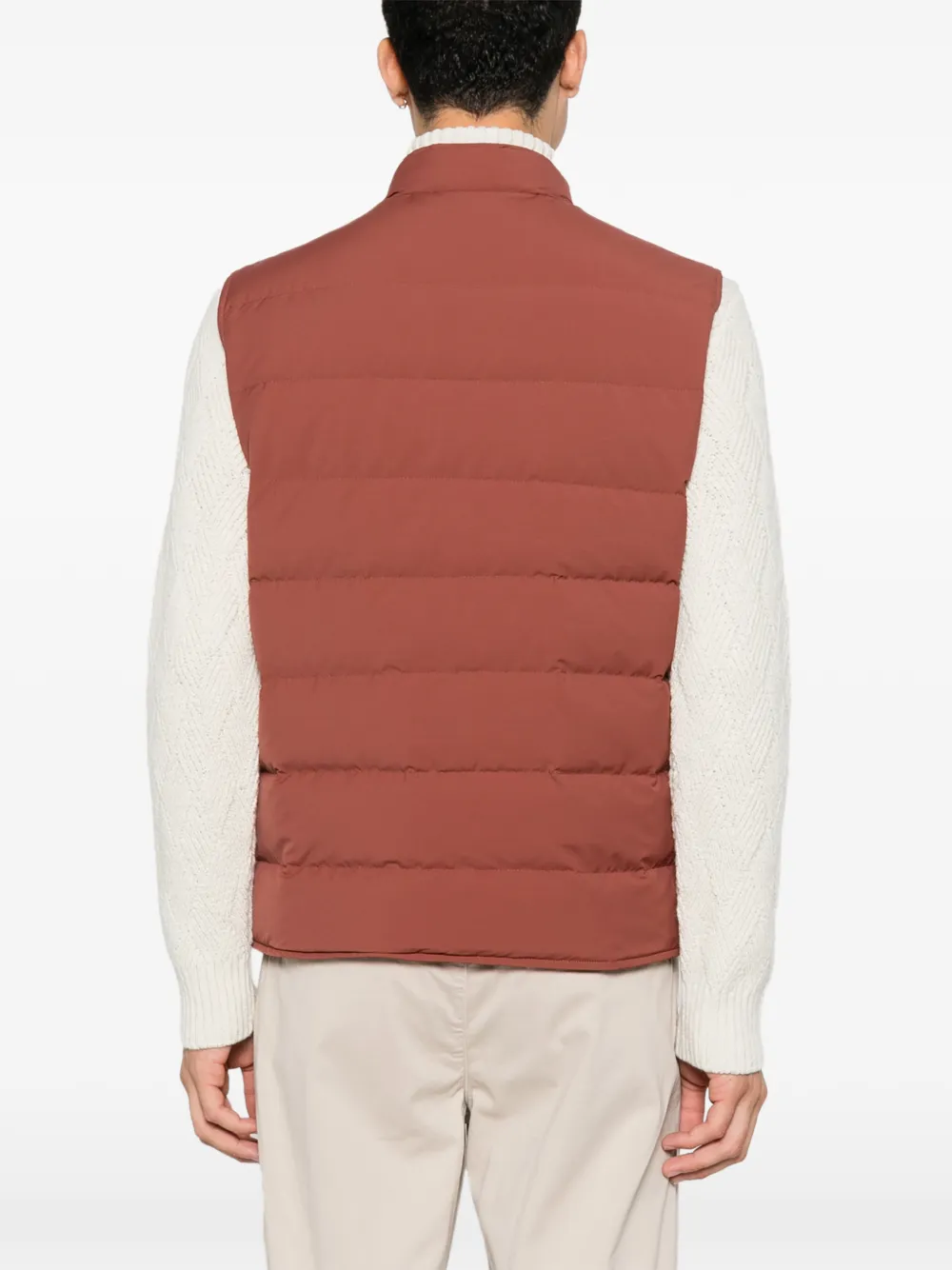 Eleventy Bodywarmer met hoge hals Rood