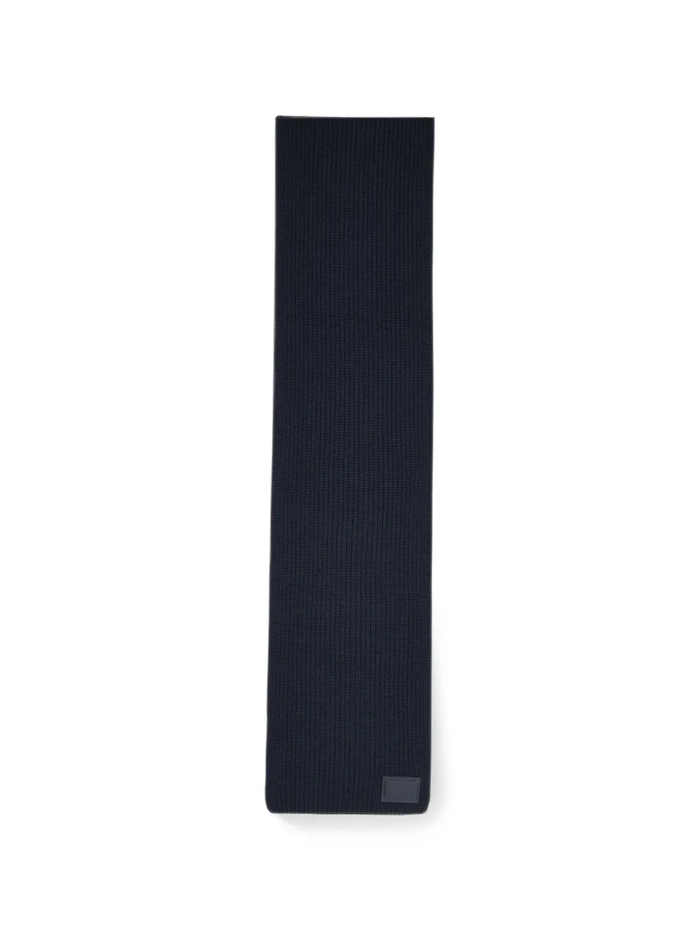 Dolce & Gabbana logo-patch ribbed-knit cashmere scarf - Blu