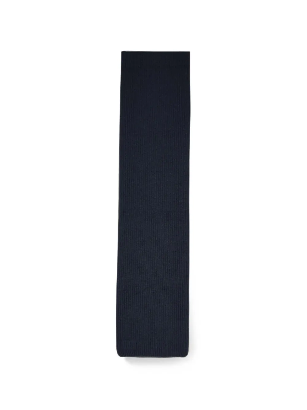 Dolce & Gabbana Ribgebreide kasjmier sjaal met logo-patch Blauw
