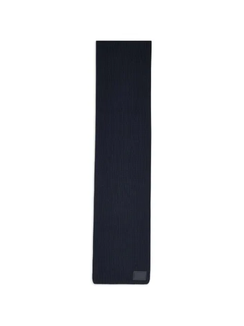 Dolce & Gabbana logo-patch ribbed-knit cashmere scarf