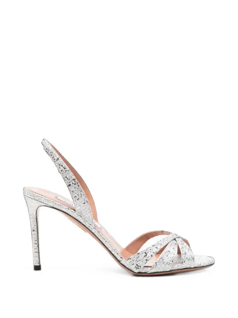 Aquazzura sandales métallisées à bride arrière