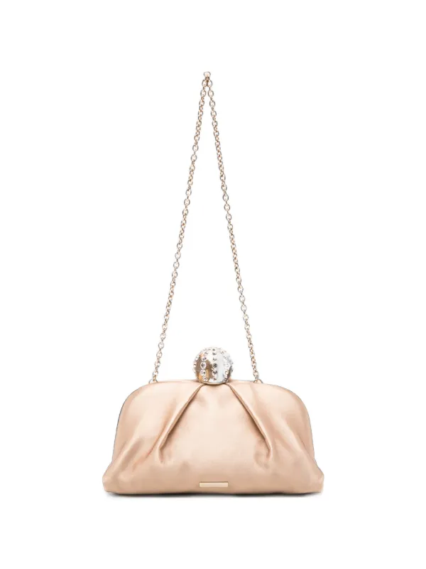 Aquazzura Mini Tequila Clutch Bag in Gold