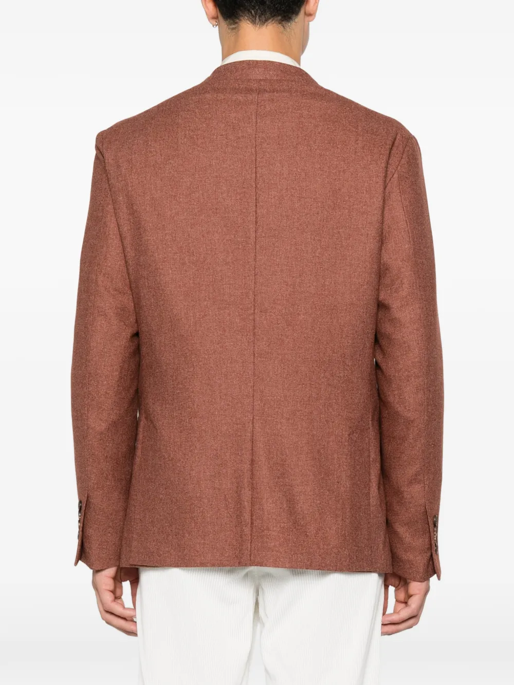 Eleventy Jack met enkele rij knopen en gekerfde revers Rood