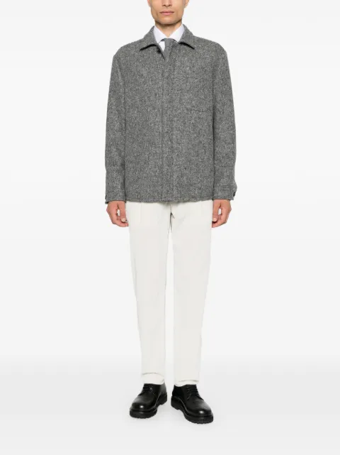 Eleventy marl-effect button-up jacket