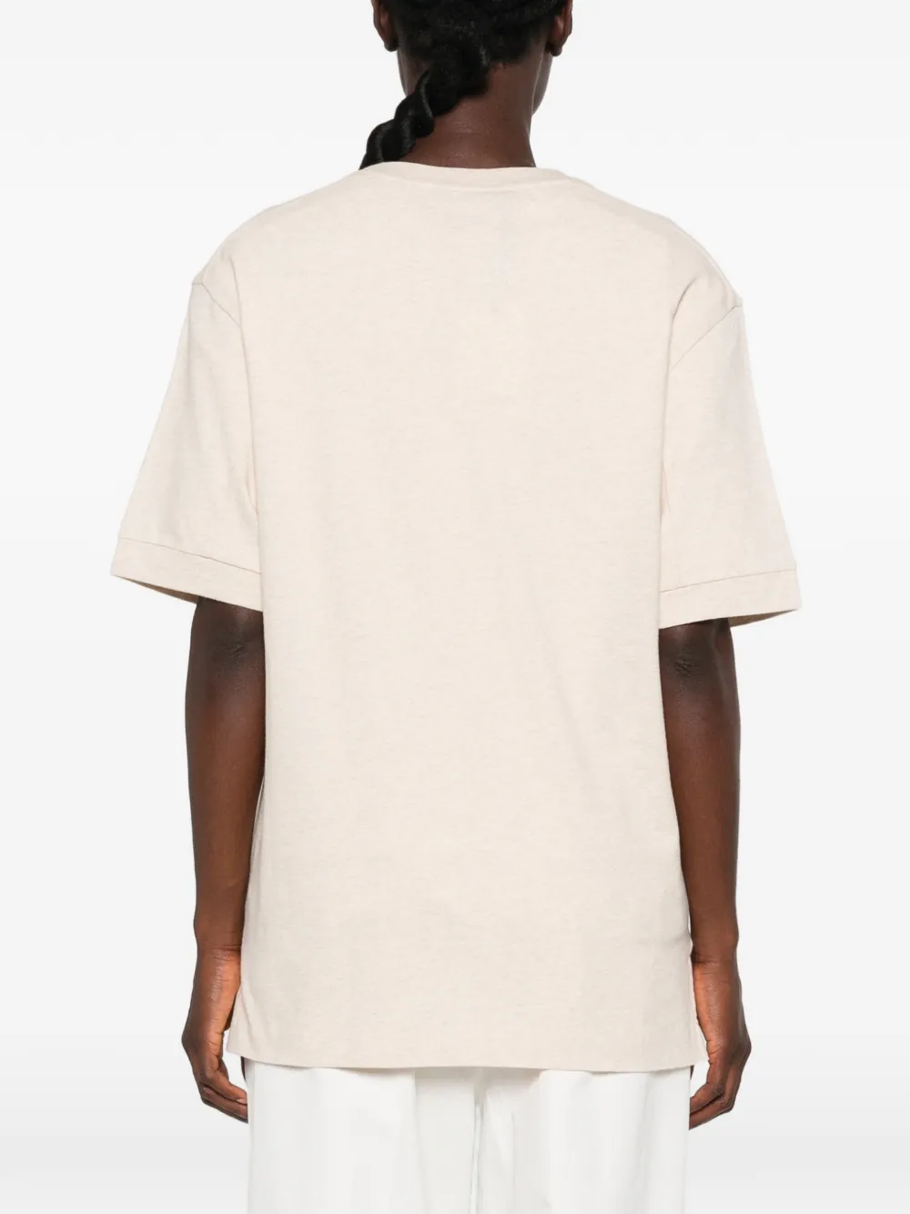 Jacquemus logo-patch T-shirt Beige