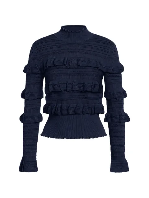 Marie Oliver Adeline ruffled long-sleeve sweater