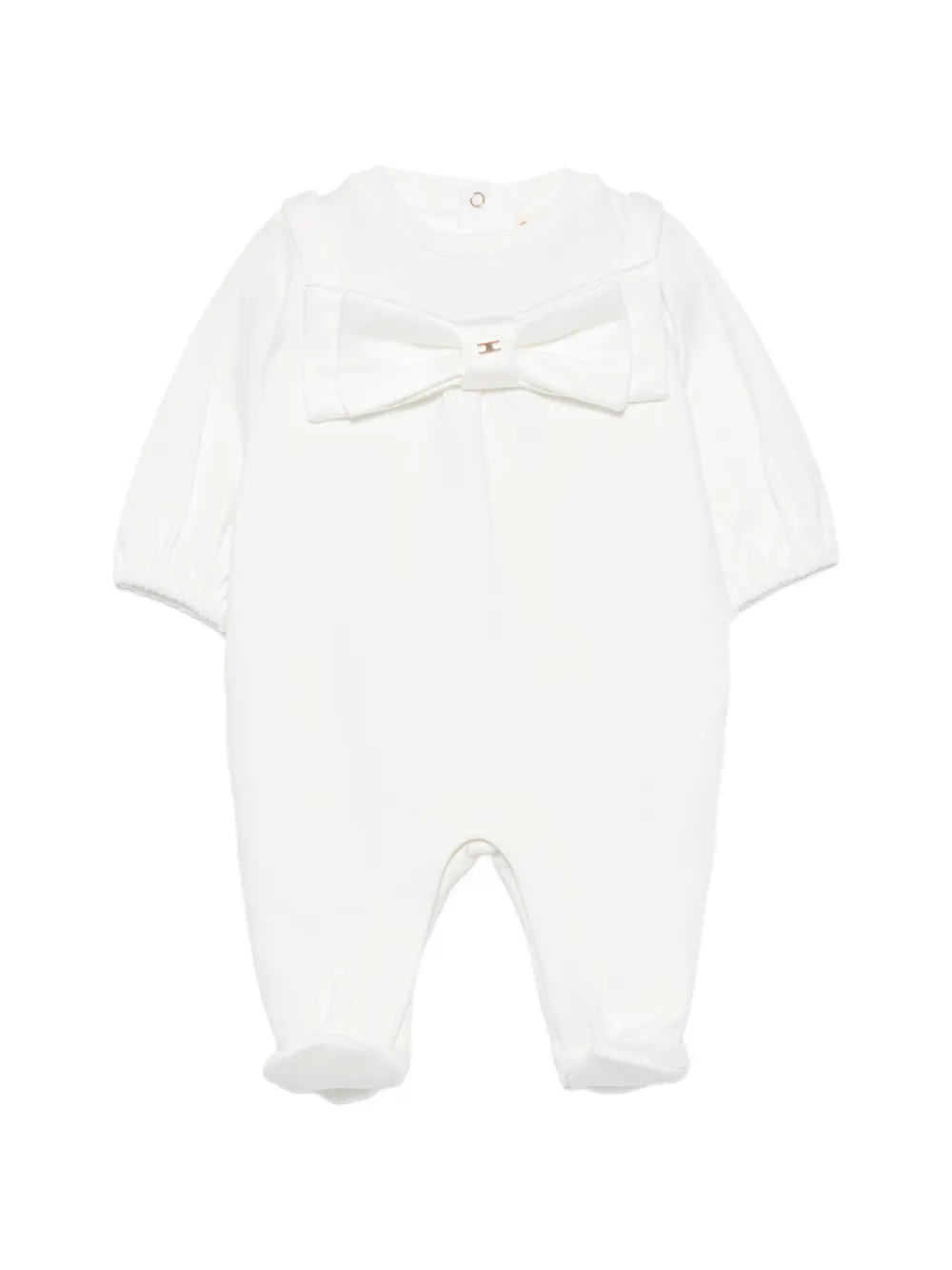 Elisabetta Franchi Kids pyjama à détail de nœud - Blanc Elisabetta Franchi Kids pyjama à détail de nœud - Blanc