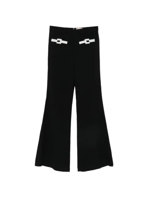 Elisabetta Franchi Kids logo-detail flared trousers