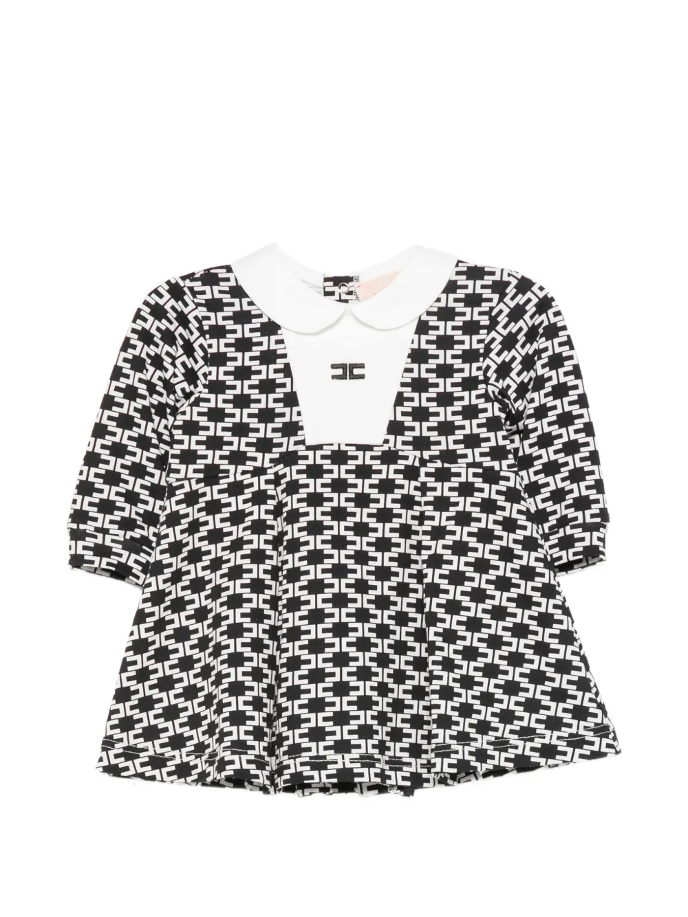 Elisabetta Franchi Kids robe à motif monogrammé - Noir Elisabetta Franchi Kids robe à motif monogrammé - Noir