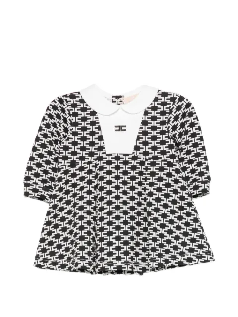 Elisabetta Franchi Kids vestido con monograma estampado