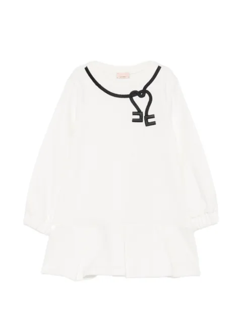 Elisabetta Franchi La Mia Bambina vestido con volantes y logo bordado