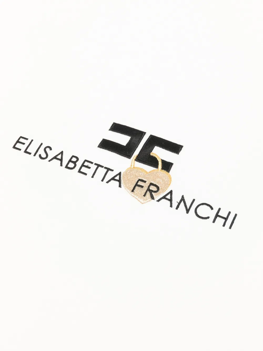 Elisabetta Franchi Kids logo-embroidered heart-motif blankets Wit