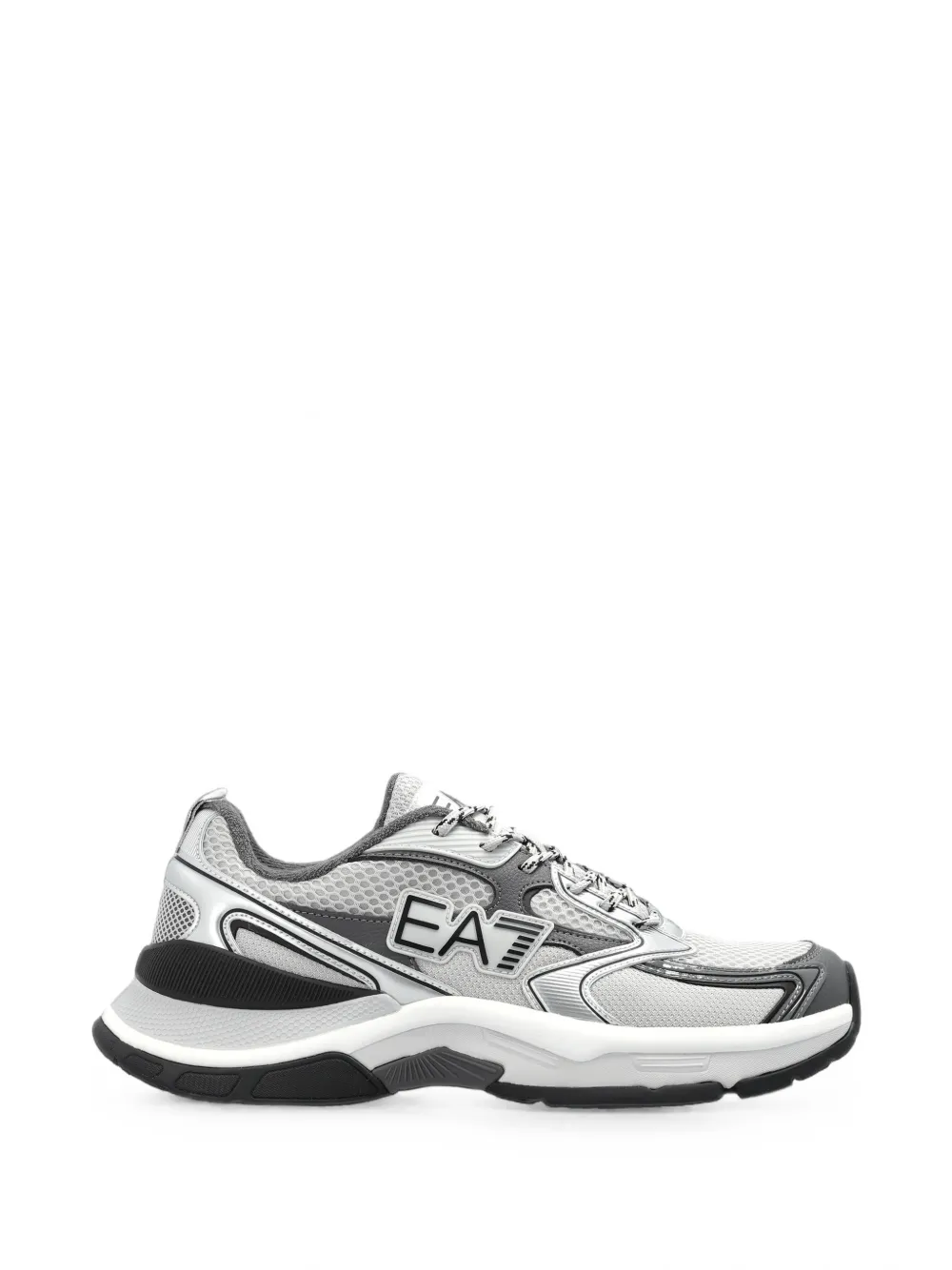Ea7 Emporio Armani Predator logo-appliqué panelled sneakers - Grigio