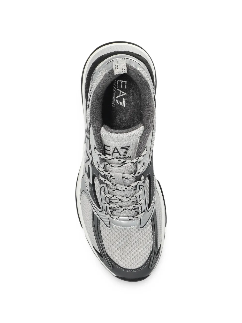 Ea7 Emporio Armani Predator logo-appliqué panelled sneakers Grijs