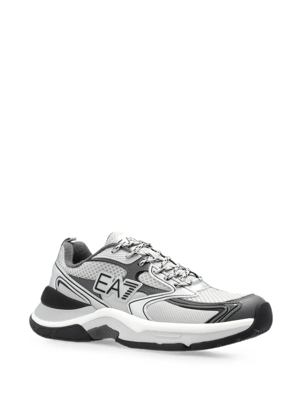 Ea7 Emporio Armani Predator logo-appliqué panelled sneakers Grijs