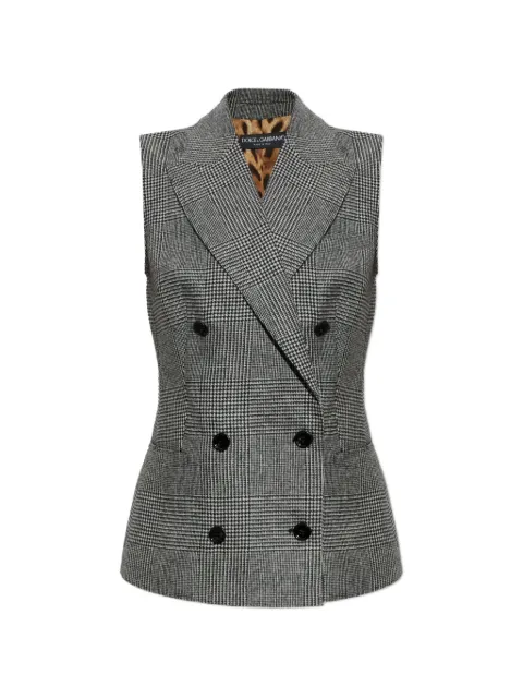 Dolce & Gabbana vest in glen plaid flannel
