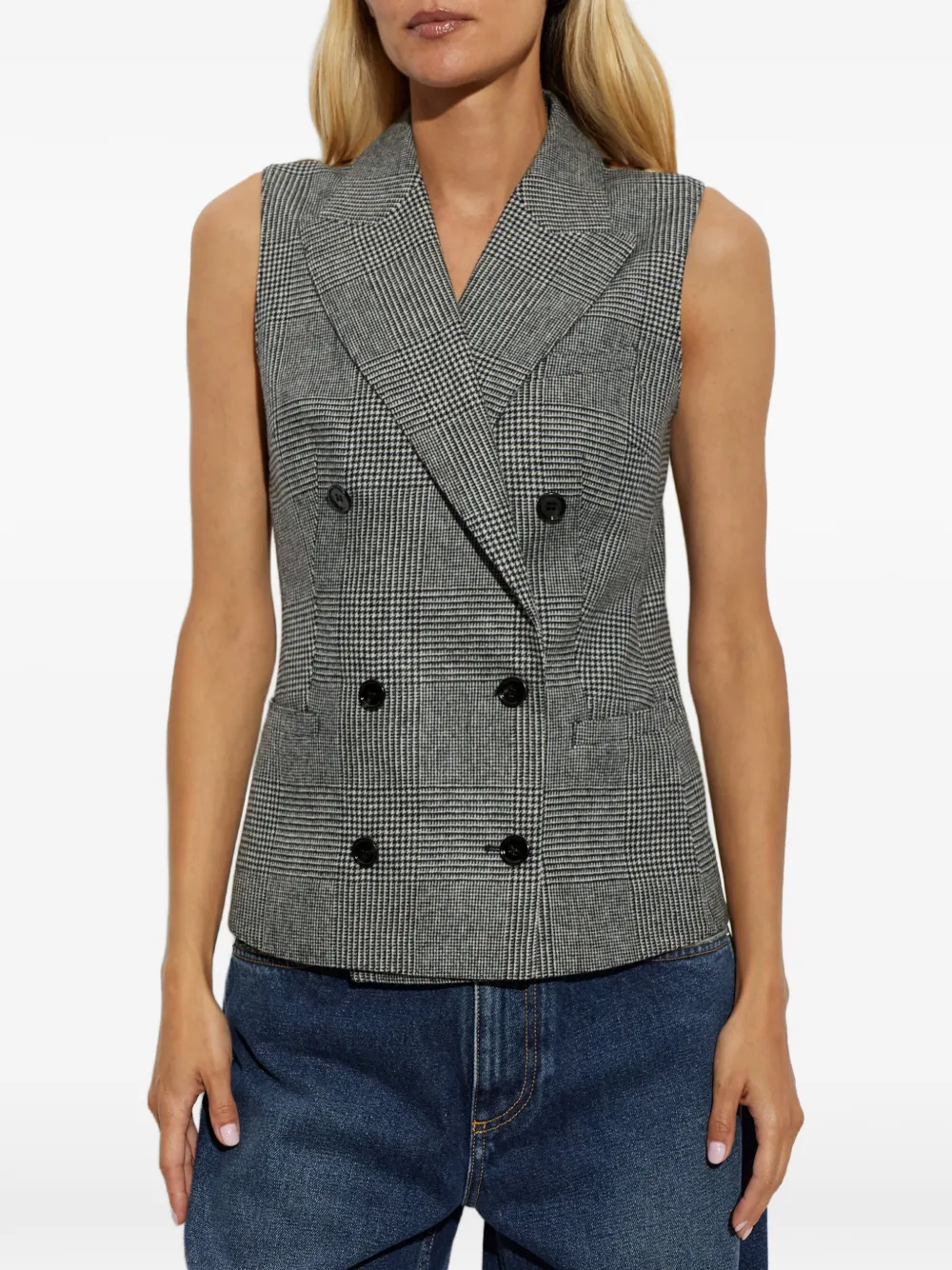 Dolce & Gabbana Top in Glen geruit flanellen Grijs