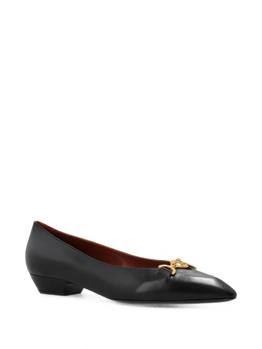 Versace pointed-toe ballet flats Zwart