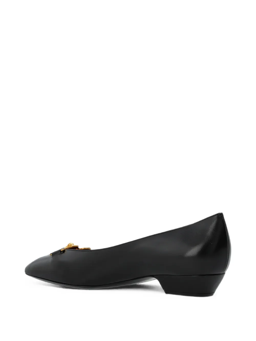 Versace pointed-toe ballet flats Zwart