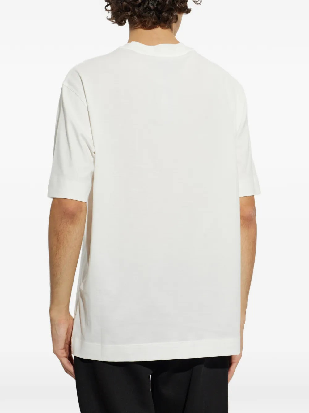 Emporio Armani T-shirt met geborduurd logo Wit