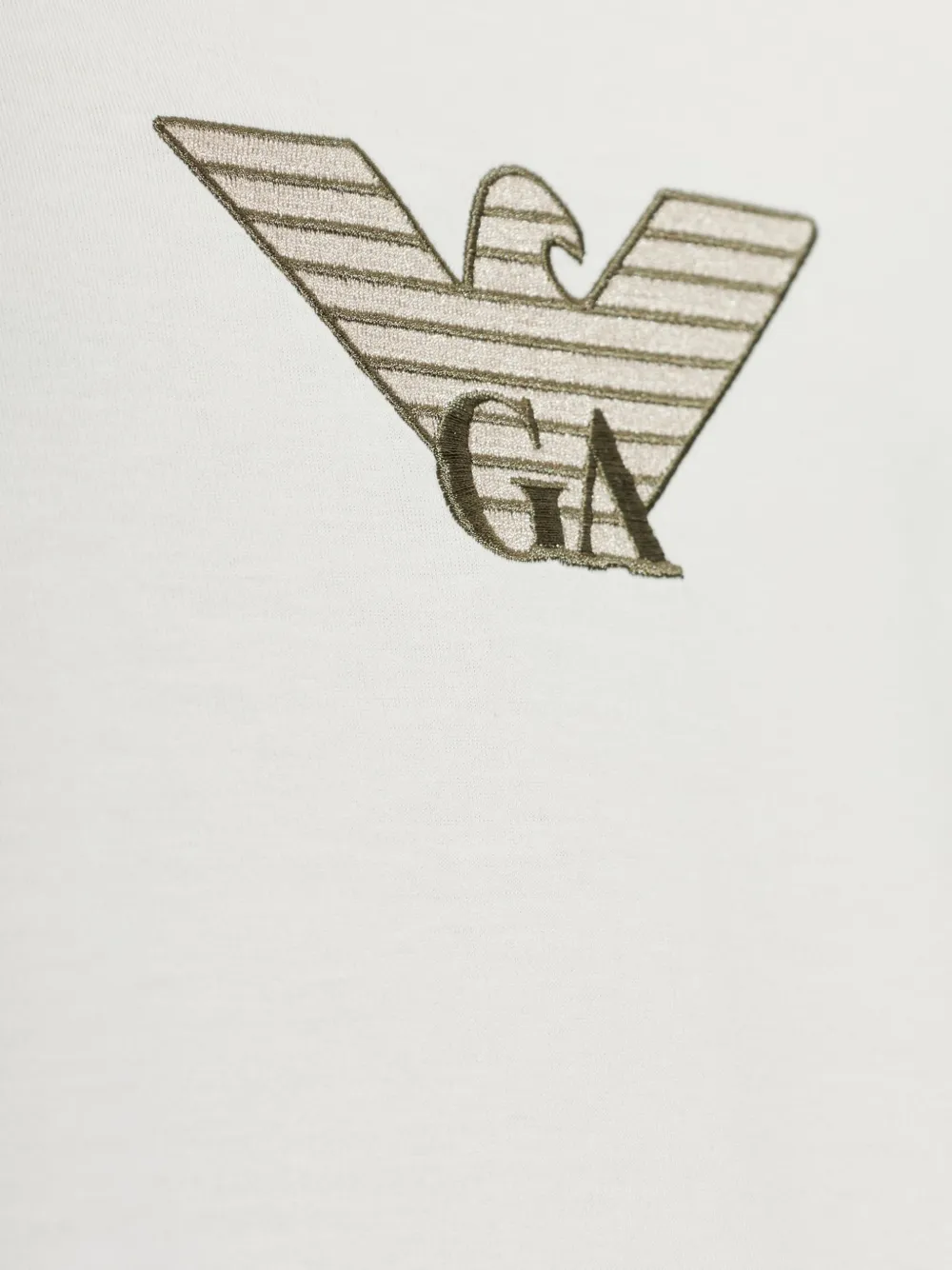 Emporio Armani T-shirt met geborduurd logo Wit