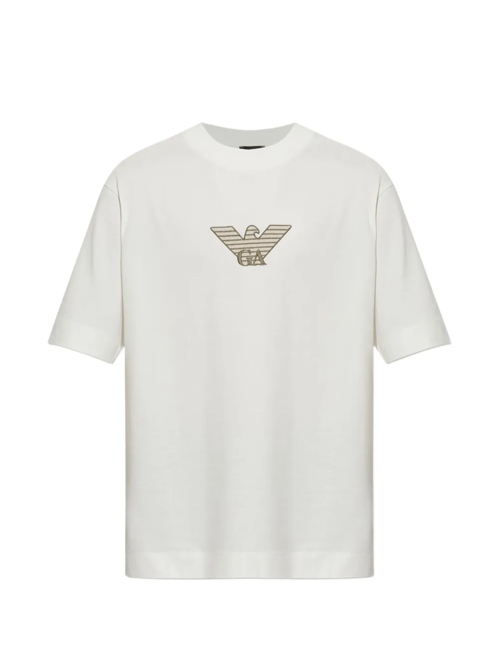 Emporio Armani embroidered-logo T-shirt - Bianco
