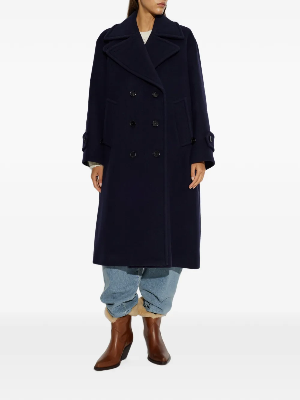 Chloé Jas met dubbele rij knopen Blauw