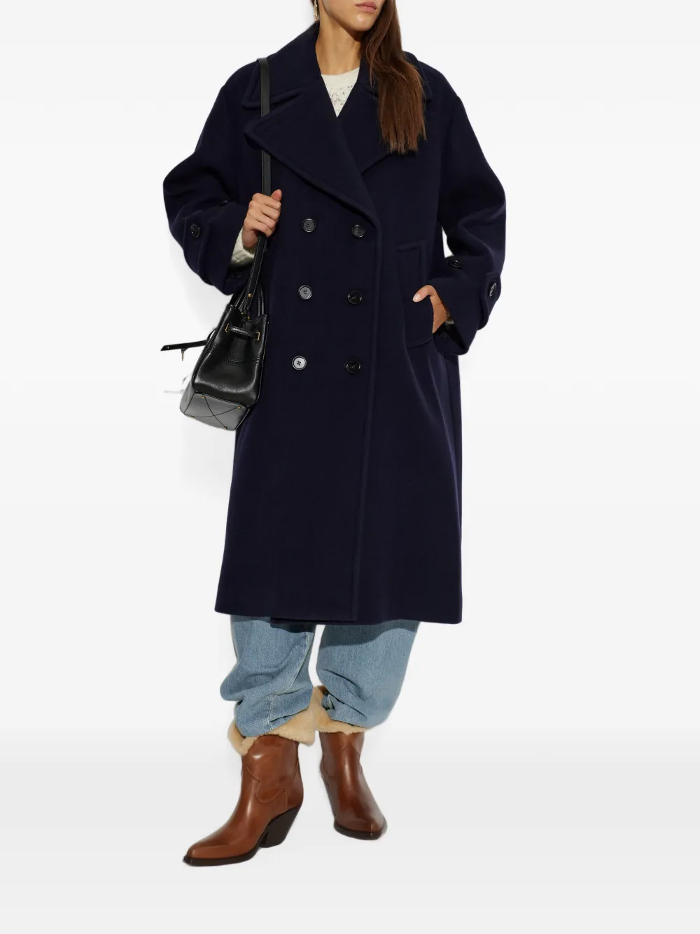 Chloé Jas met dubbele rij knopen Blauw