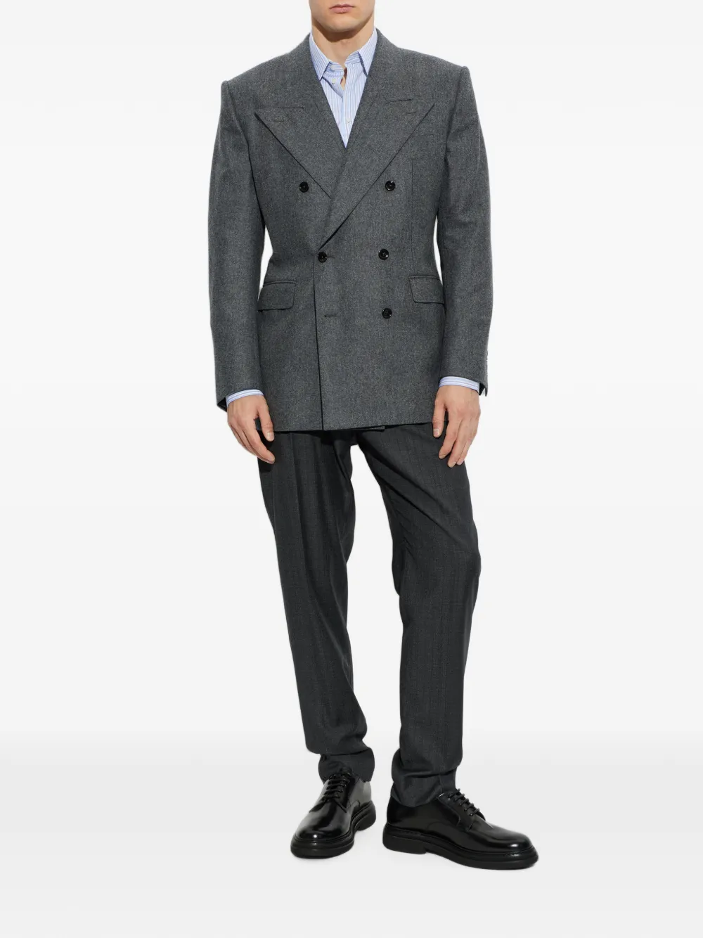 Dolce & Gabbana Wollen blazer met dubbele rij knopen Grijs
