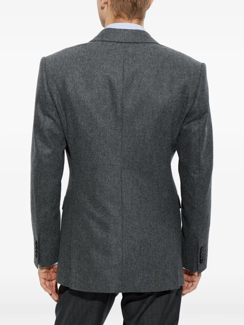 Dolce & Gabbana Wollen blazer met dubbele rij knopen Grijs
