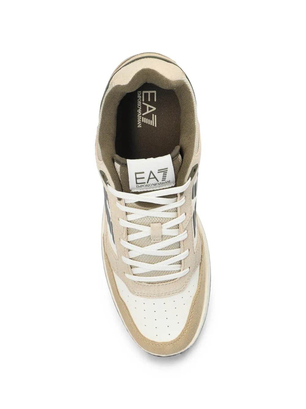 Ea7 Emporio Armani logo-patch sneakers Beige
