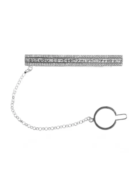 Dolce & Gabbana crystal-embellished chain-link tie clip