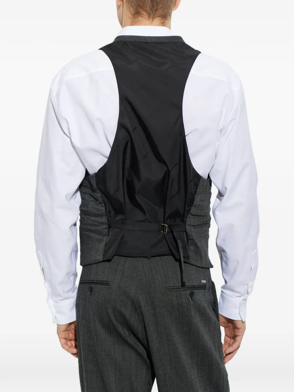 DSQUARED2 Gilet met visgraat patroon Grijs